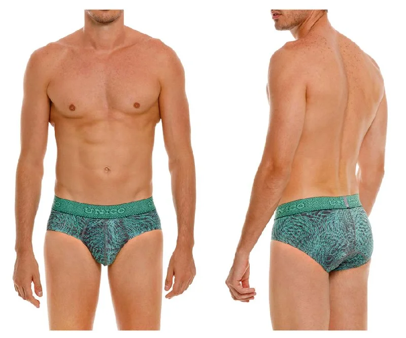 Men's briefs with a double - layer pouch for extra protectionUnico 24080101105 Cairel Briefs Color 43-Green