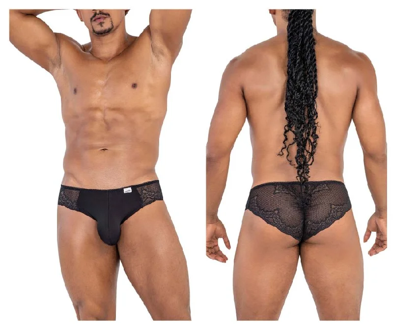 Full - back men's briefs for maximum coverageCandyMan 99769 Lace Briefs Color Black