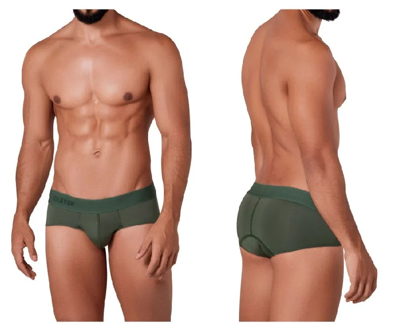 Low - cut men's briefs for a discreet appearanceClever 1310 Basis Briefs Color Green