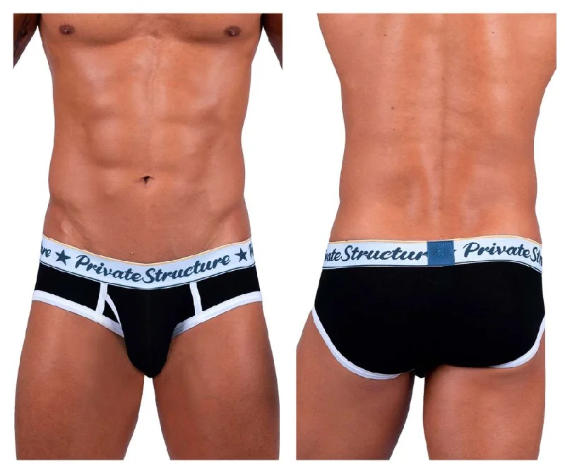 Low - cut men's briefs for a discreet appearancePrivate Structure SCUS4529 Classic Mid Waist Mini Briefs Color Black