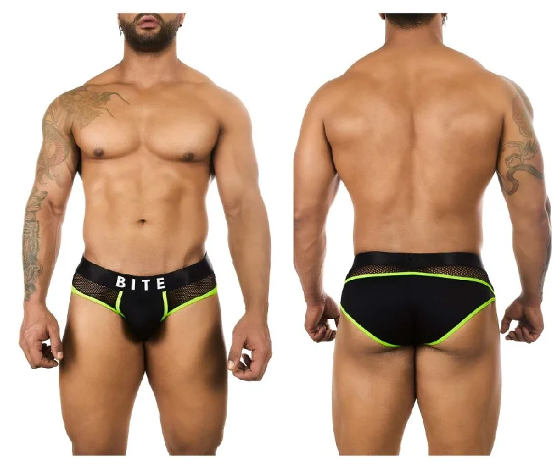 Antimicrobial men's briefs for hygieneBiteWear BW2023106 Intense Melon Briefs Color Green