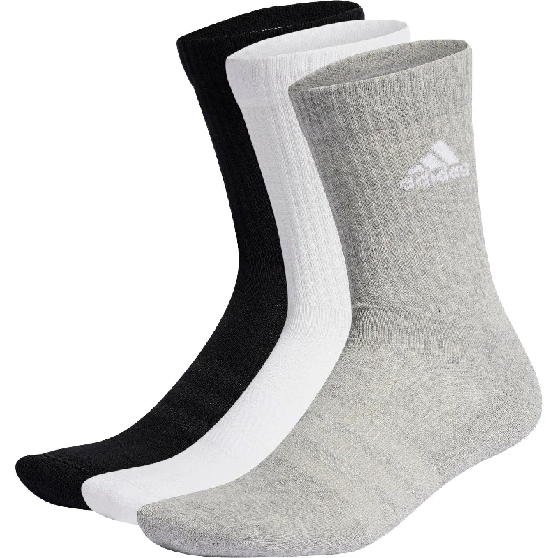 Silk men's socks for a smooth and soft touchadidas Cushioned (3 Pack) Crew Training Socks - Multi