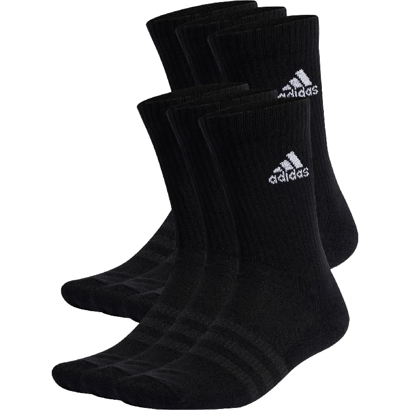 Hiking men's socks for outdoor adventuresadidas Cushioned (6 Pack) Crew Training Socks - Black