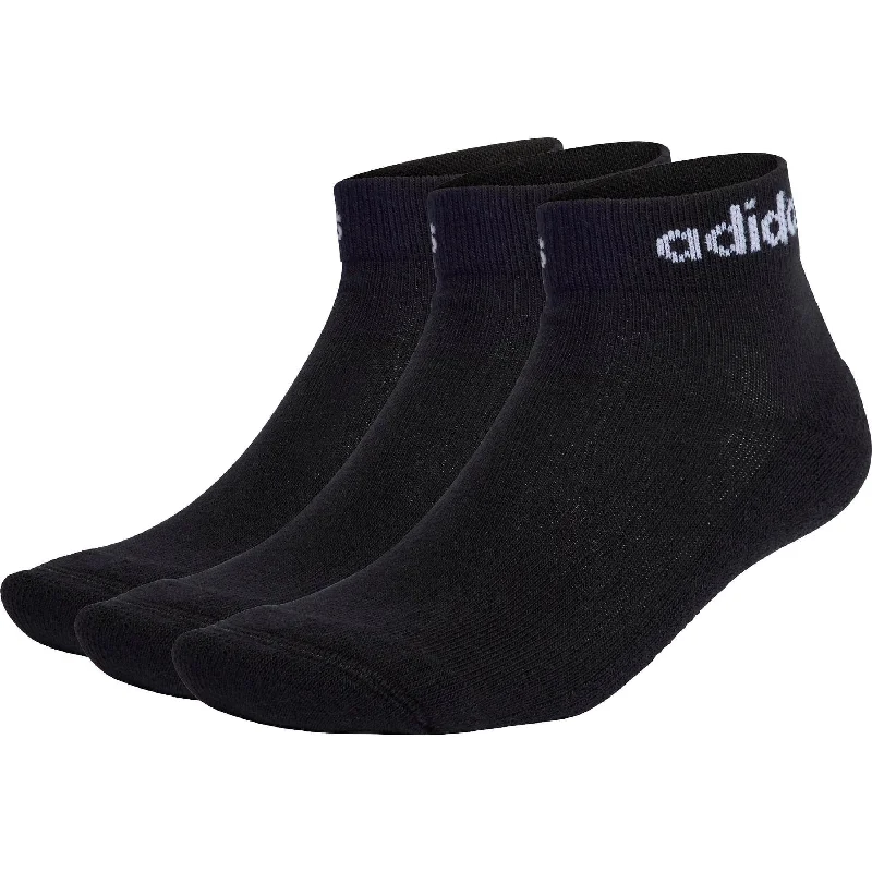 Ankle men's socks for a low - profile lookadidas Cushioned Linear (3 Pack) Ankle Training Socks - Black