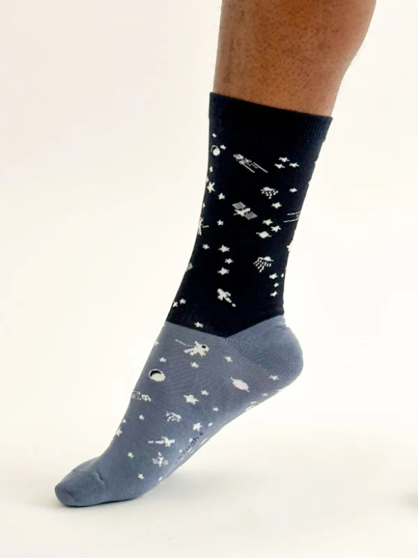 Bamboo men's socks for natural antibacterial propertiesCielo Space Colour Block Bamboo Socks - Navy