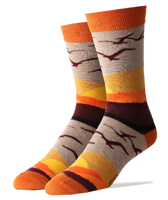 Men's crew socks with a gradient color effectDesert Sky