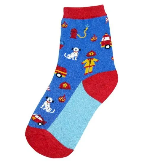 Men's thermal crew socks for cold weatherFire Truck | Youth Crew