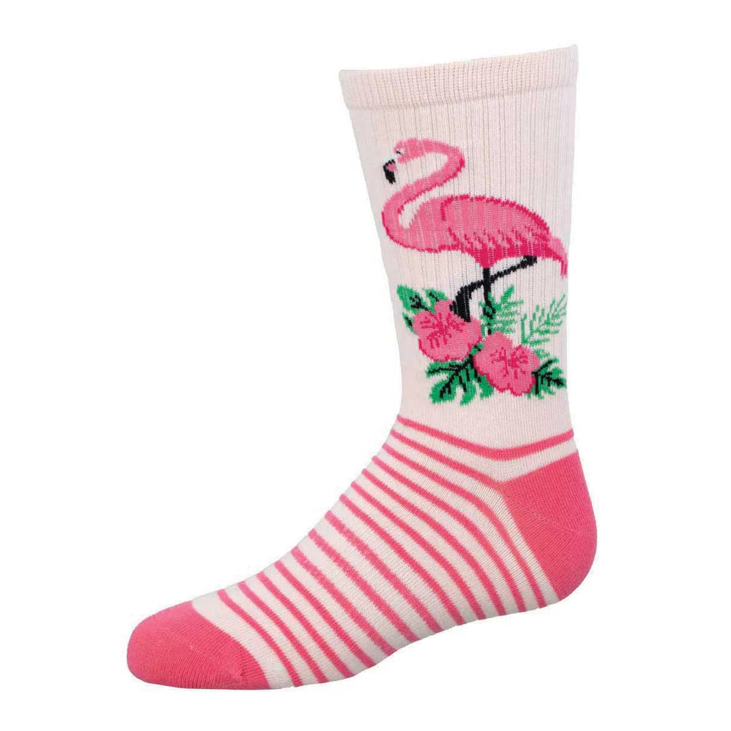 Men's arch - support crew socks for better stabilityFlamingo Floral | Junior Active Crew