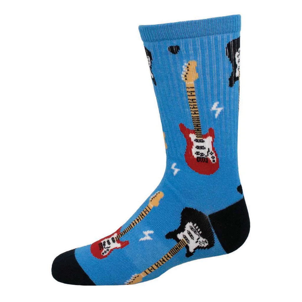 Men's patterned crew socks with argyle designsGuitar Shredder | Junior Active Crew