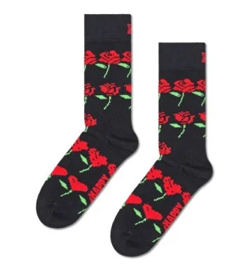 Knee - high men's socks for a vintage styleHappy Socks Rose Heart Sock