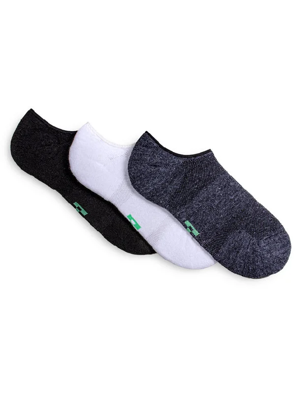 Thermal men's socks for cold climate protectionHue Eco Sport Cushion No Show 3 Pair Pack