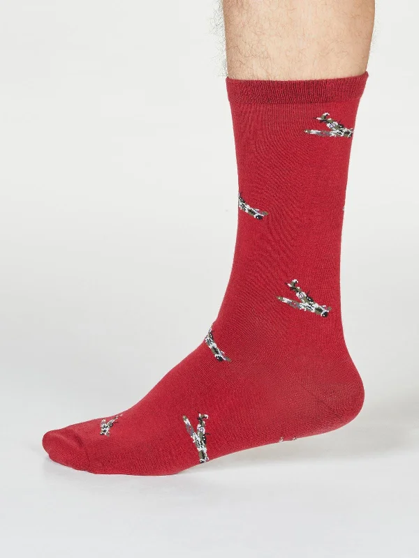 No - show men's socks for wearing with loafersJudron Spitfire Socks - Pillarbox Red