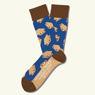 Organic men's socks for an eco - friendly choiceLaugh Smore Worry Less