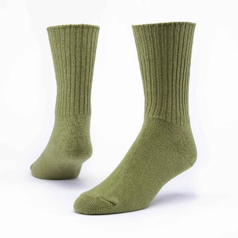 Ankle men's socks for a low - profile lookMaggie's Organics Organic Cotton Classic Crew Sock - Olive