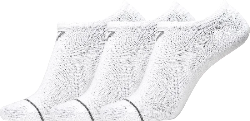 Ankle men's socks for a low - profile lookMen's Low Ankle Bamboo or Cotton Blend 3-Pack Socks, White