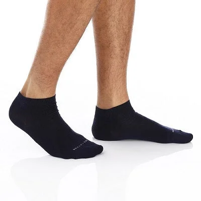 Patterned men's socks with geometric designsMen's No Show Socks - Navy