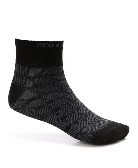 Cashmere men's socks for a luxurious feelMen's Jacquard Ankle Socks - Short, Sporty - Black