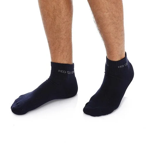 Stretchable men's socks for a flexible fitMen's Grey Cotton Ankle Socks - Navy