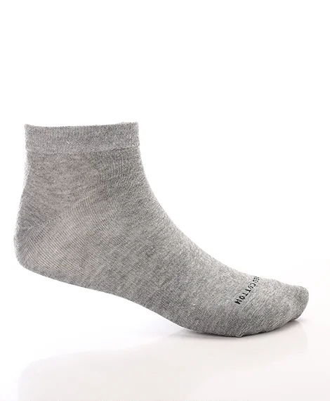 Patterned men's socks with geometric designsMen's Grey Cotton Ankle Socks