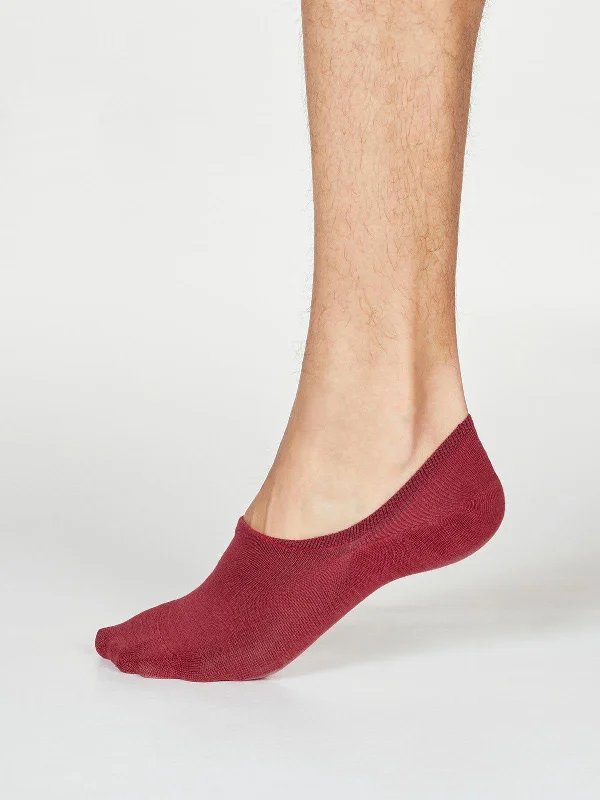 Novelty men's socks with unique patternsNo Show Socks - Cranberry