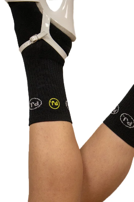 Ankle men's socks for a low - profile lookPole Junkie Circle Logo Socks - Black