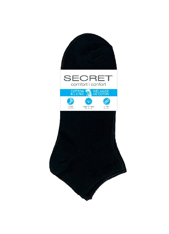 Merino wool men's socks for warmth and breathabilitySECRET® Comfort Cotton Flat Knit Low Cut - 3 Pairs