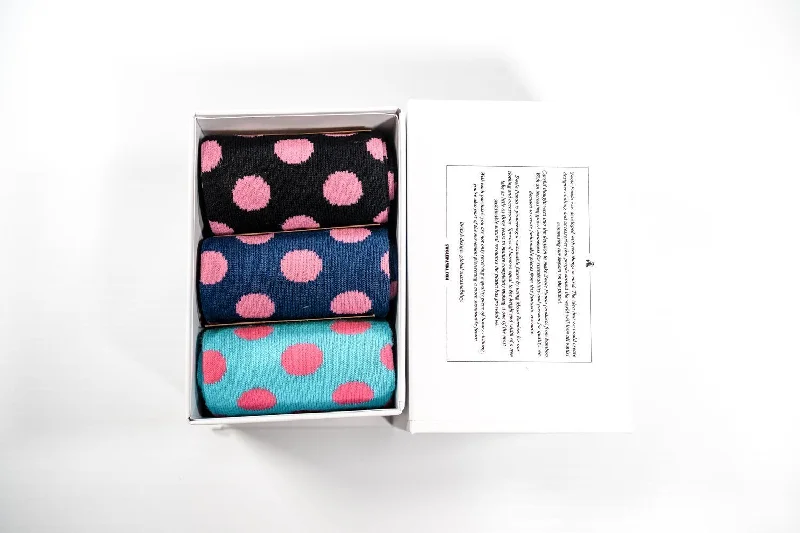 Patterned men's socks with geometric designsSimply Style Sock Box - 3 Pairs of Bamboo Socks (Hers)