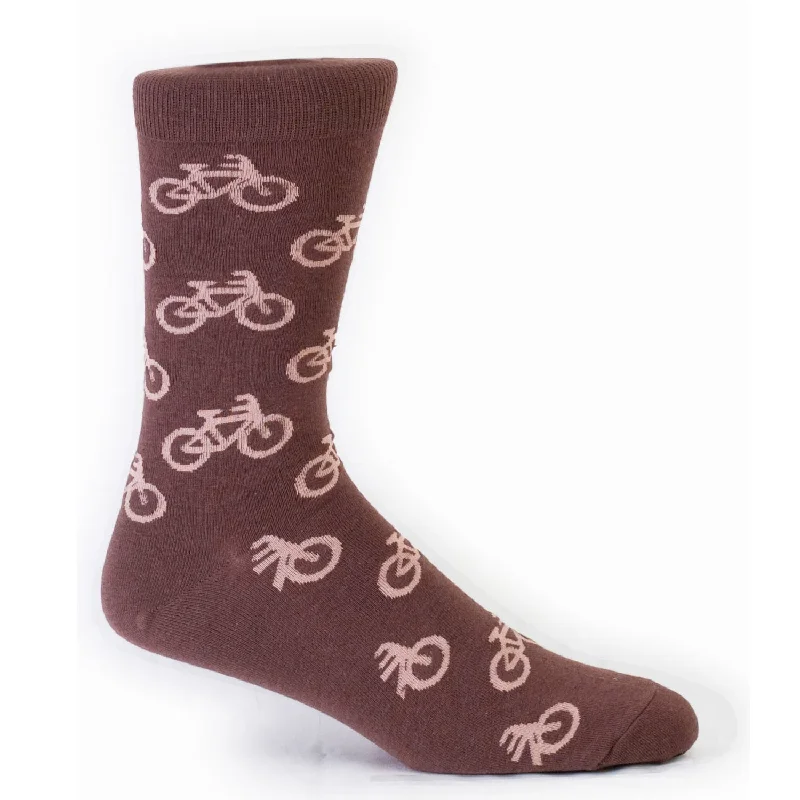 Men's moisture - wicking crew socks for sportsSock It To Me Men's Crew Socks - Bicycles!