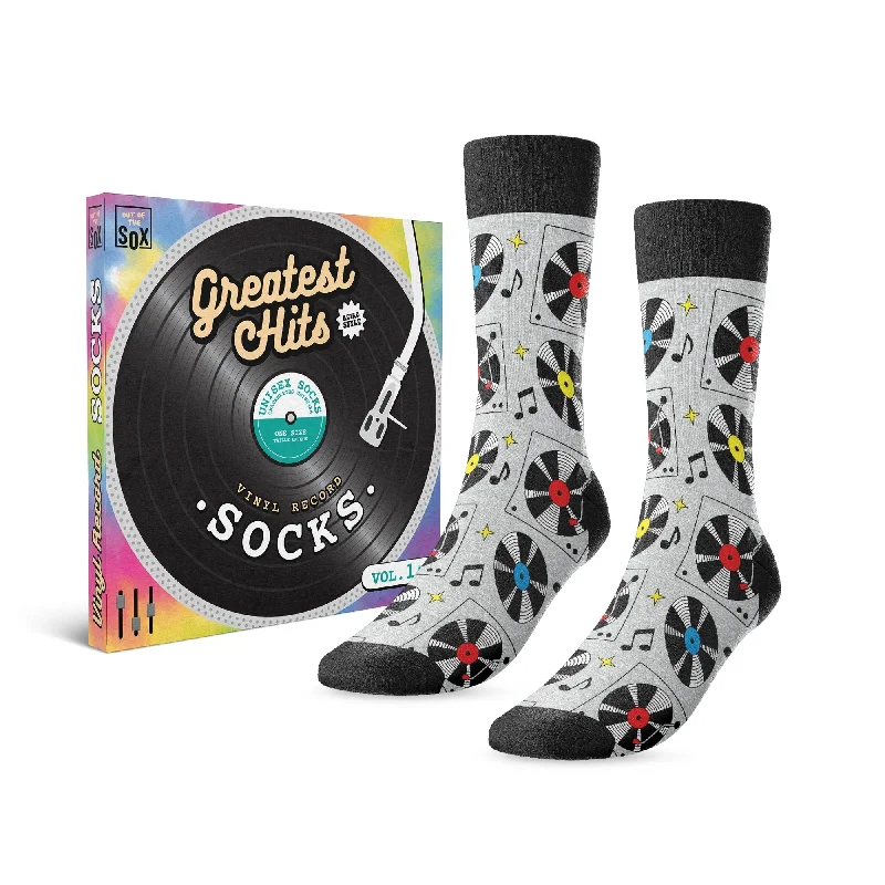 Cashmere men's socks for a luxurious feelVinyl Records Socks