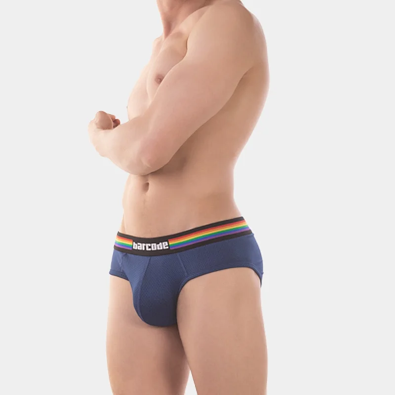 Low - cut men's briefs for a discreet appearanceBarcode Berlin Pride Brief Navy