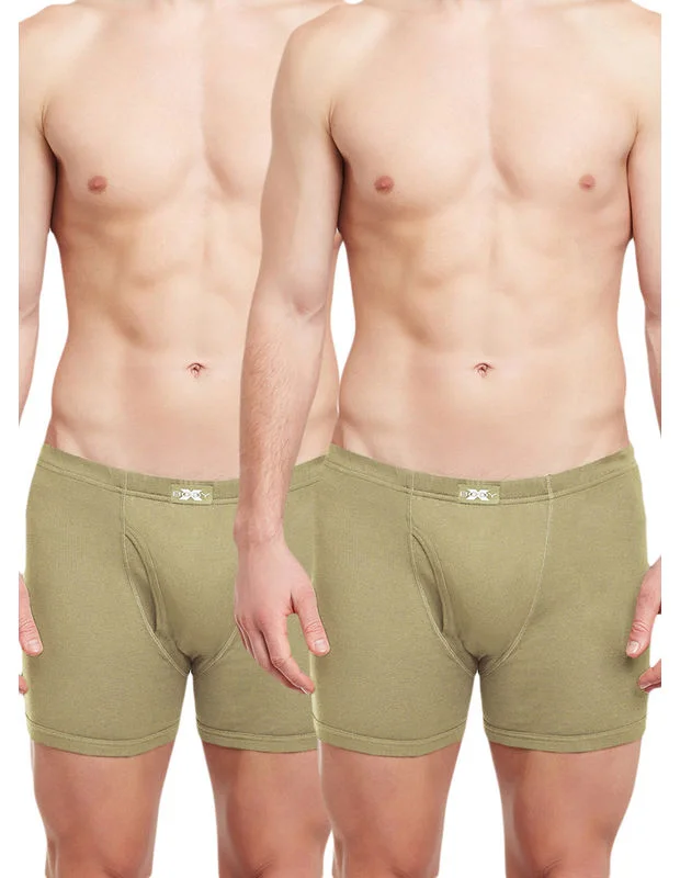 Printed men's trunks with eye - catching motifsBody X Solid Trunks-Pack of 2-BX19T-Camel