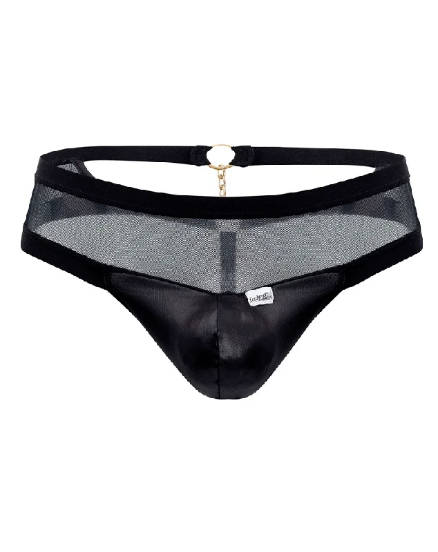 Patterned men's thongs, such as stripes or polka dotsCandyman 99698 G-string Thongs Black