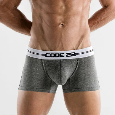 Organic men's briefs for an eco - friendly choiceCode 22 Essential Boxer Grey