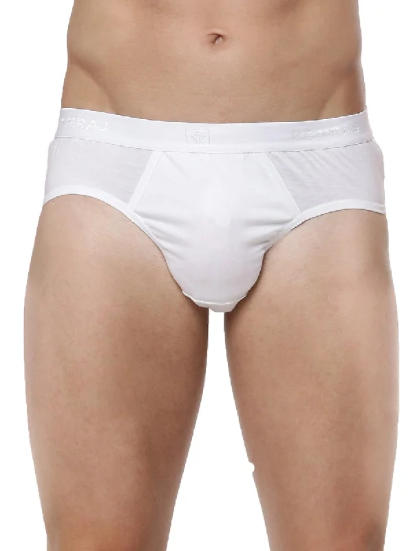 Soft cotton men's briefs for ultimate comfortCombed Cotton Fine Jersy White Outer Elastic Brief Suriya (2PCs Pack)