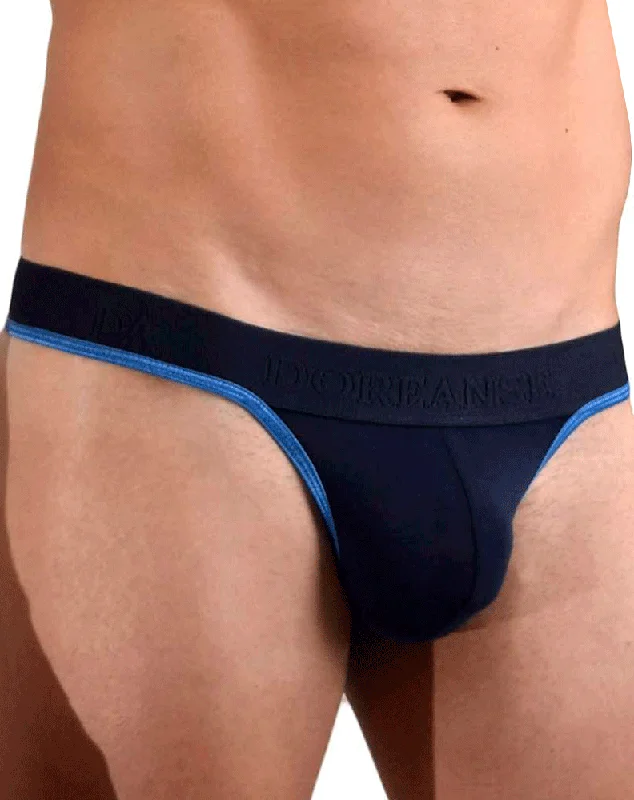 Organic men's thongs for an eco - friendly optionDoreanse 1012-nvy Hot Borderline Thongs Navy