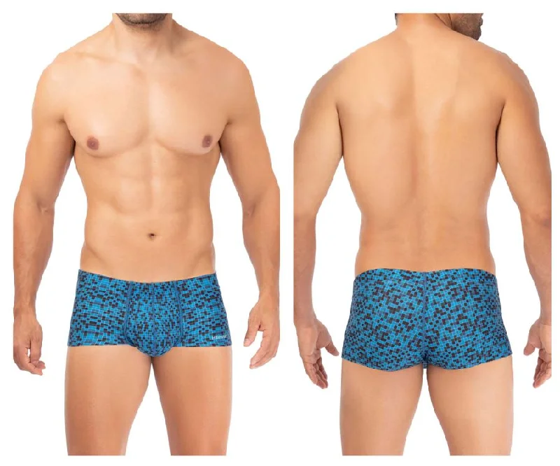 Stretch - fabric men's boxer briefs for a flexible fitHAWAI 42321 Microfiber Trunks Color Blue