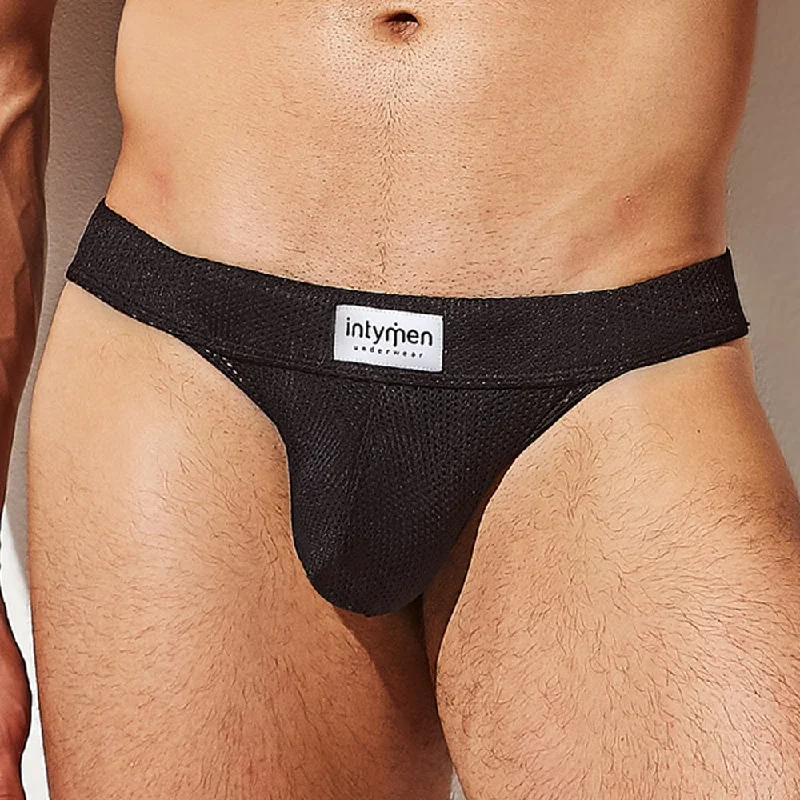 Silk - blend men's sexy underwear for a luxurious feelIntymen INK014 Mesh Seductive Thong