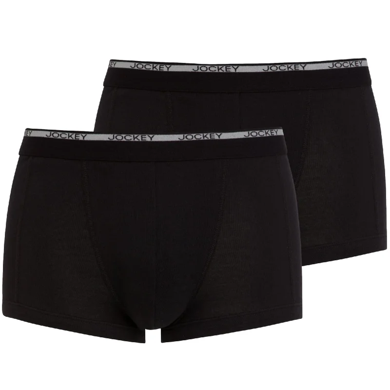 Slim - cut men's trunks for a modern styleJockey Modern Classic Short Trunk 2 Pack - Black