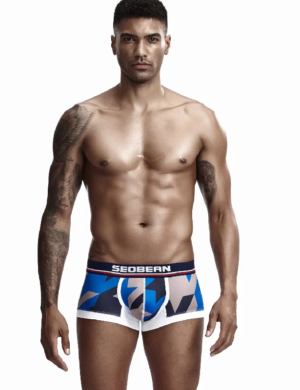 Men's boxer briefs with a reinforced waistbandLow Rise Sexy Visual Arts Boxer Brief 90225