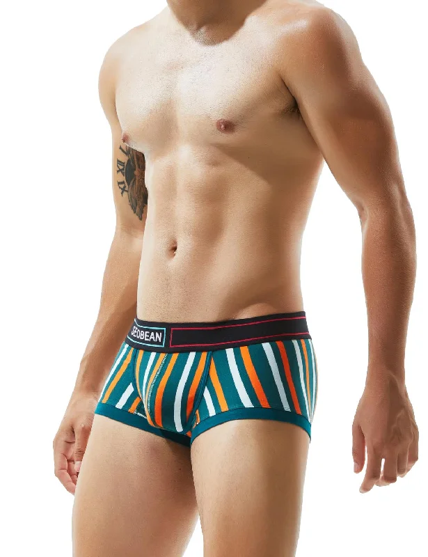 Thermal men's boxer briefs for cold weatherLow Rise Stripe Boxer Brief 80214