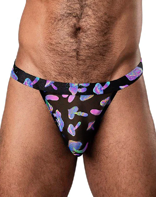 Microfiber men's thongs for a smooth feelMale Power 433-294 Hazy Dayz Micro Thong Mushrooms