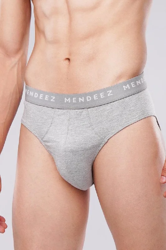 Seamless men's briefs for a smooth look under clothesBriefs - Heather Grey