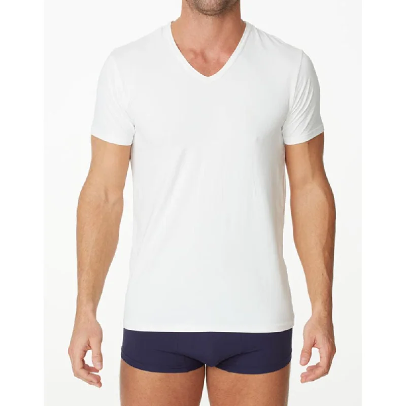 Mesh men's sexy underwear for a revealing styleParker & Max PMFP-TVN1  Micro Luxe V-Neck T-Shirt