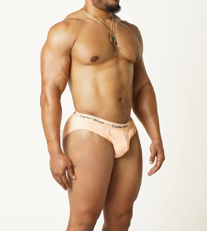 Vintage - style men's briefs for a retro lookPastel Peach Brief