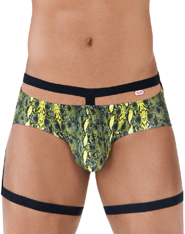 Men's briefs with a wide waistband for comfortPikante 0510 Neon Briefs Green