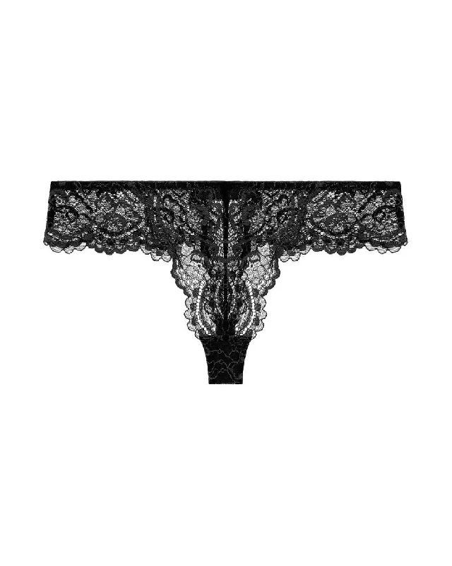 Leather men's thongs for a fetish lookAll Lace Thong