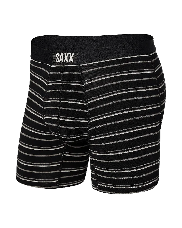 Low - rise men's boxer briefs for a modern silhouetteSaxx Men's Vibe Super Soft Boxer Brief -  Black Coast Stripe