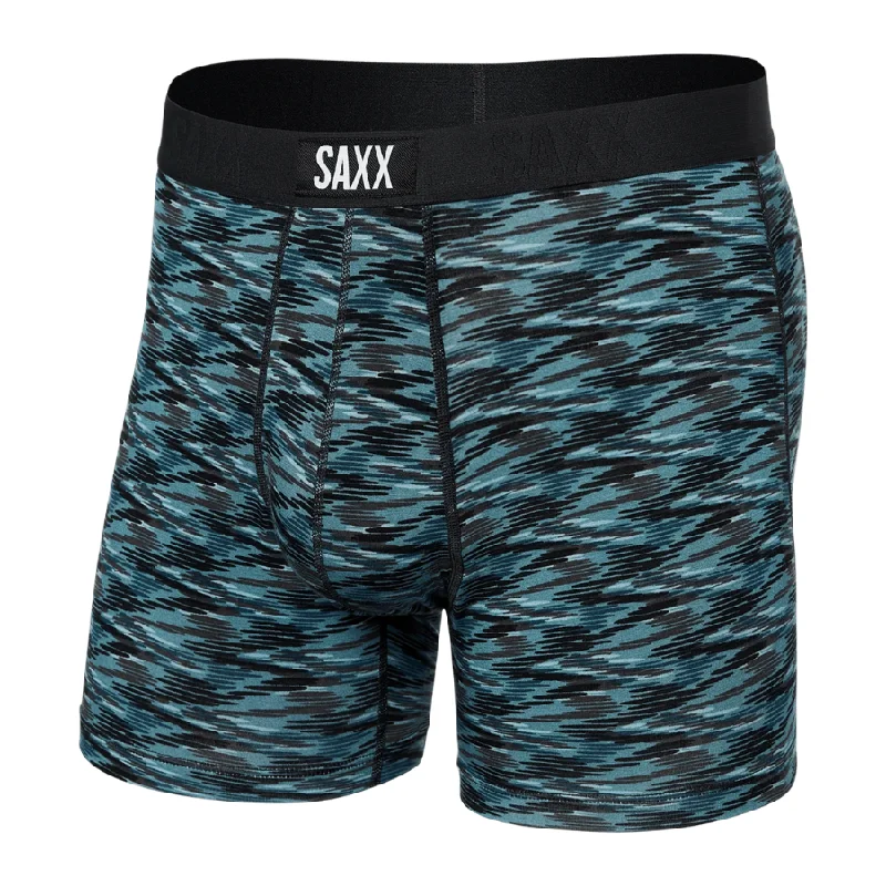 Moisture - wicking men's boxer briefs for sports activitiesSaxx Vibe Super Soft Boxer Brief - Washed Teal