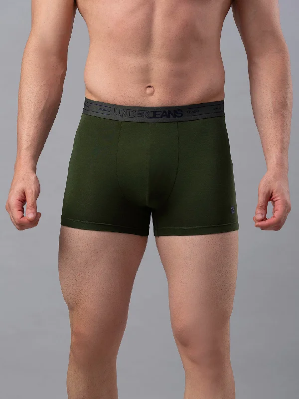 Moisture - wicking men's trunks for active useUnderjeans By Spykar Men Premium Olive Cotton Blend Trunk