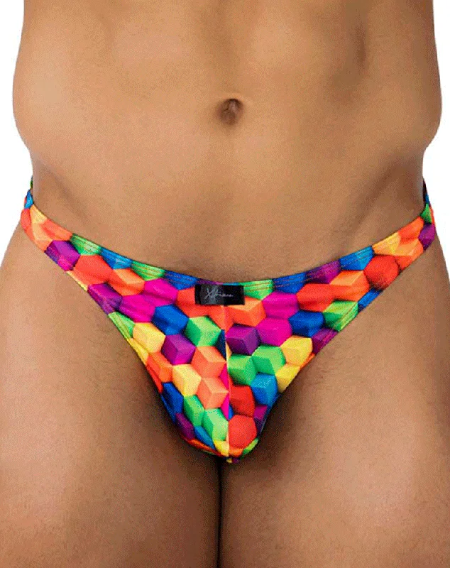 Soft - fabric men's thongs for a gentle touchXtremen 91171 Printed Thongs Cubes